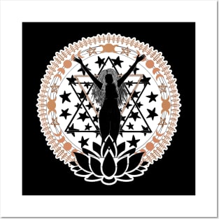 Goddess Wild Woman Mandala Posters and Art